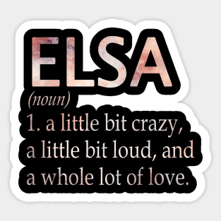 Elsa Girl Name Definition Sticker